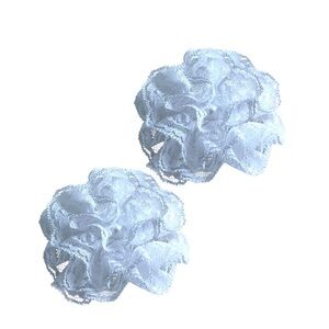 Chic White Floral Hair Clips